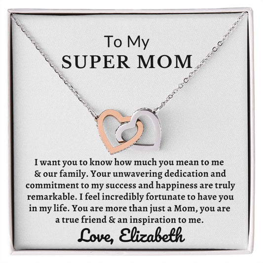 Almost sold out- To my Mom - Beautiful Interlocking Hearts Necklace
