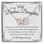 [Almost Sold Out] TO MY BADASS DAUGHTER - INTERLOCKING HEARTS NECKLACE
