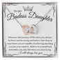 [ ALMOST SOLD OUT ] TO MY BADASS DAUGHTER - INTERLOCKING HEARTS NECKLACE