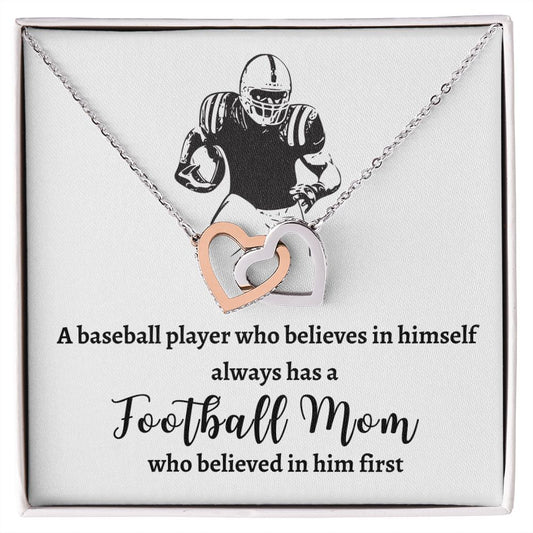 Almost Sold Out - Football Mom - Interlocking Hearts Necklace