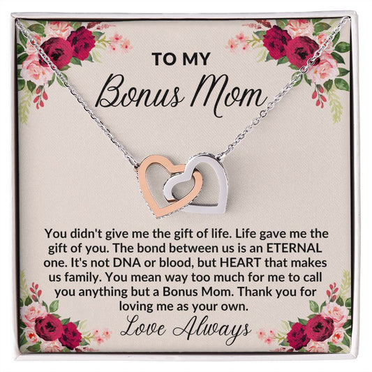 Almost Sold Out - TO MY BONUS MOM - INTERLOCKING HEARTS NECKLACE