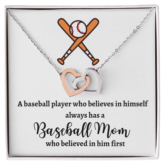 Almost Sold Out - Baseball Mom - Interlocking Hearts Necklace