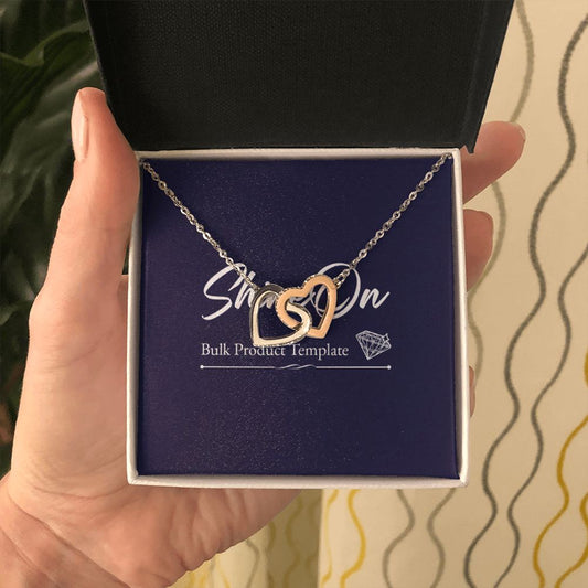 Interlocking Hearts Necklace - Silver and Gold
