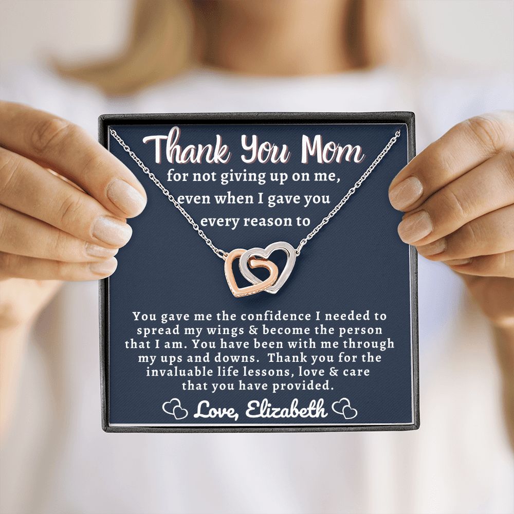 Almost Sold Out - Thank You Mom - Interlocking Hearts Necklace