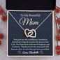 Almost sold out- To my Mom - Beautiful Interlocking Hearts Necklace
