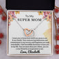 Personalized - Almost sold out- To my Super Mom - Beautiful Interlocking Hearts Necklace