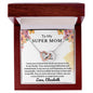 Personalized - Almost sold out- To my Super Mom - Beautiful Interlocking Hearts Necklace