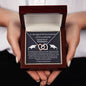 Almost sold out- To my Daughter For Graduation - Beautiful Interlocking Hearts Necklace