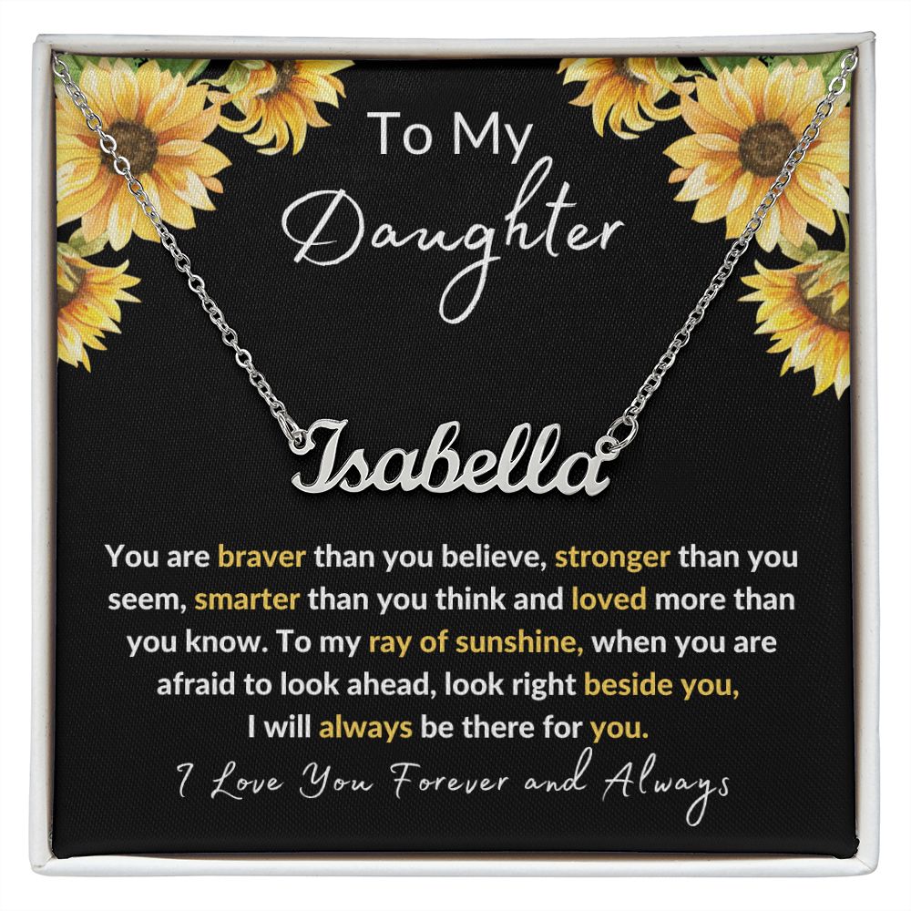 [50% OFF, GET YOURS TODAY] TO MY DAUGHTER I PERSONALIZED NAME NECKLACE I MADE & SHIPS FROM THE USA