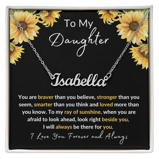 [50% OFF, GET YOURS TODAY] TO MY DAUGHTER I PERSONALIZED NAME NECKLACE I MADE & SHIPS FROM THE USA