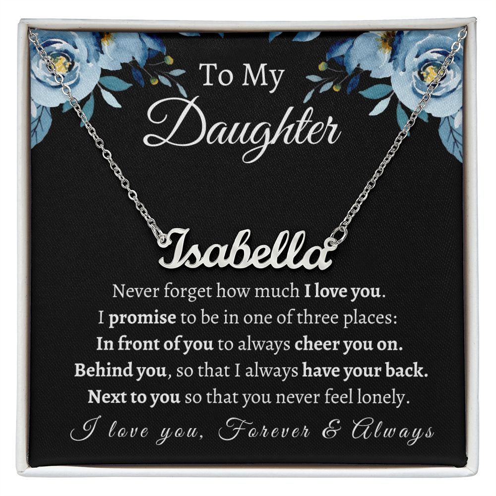 [50% OFF TODAY] TO MY DAUGHTER- PERSONALIZED NAME NECKLACE I MADE & SHIPS FROM USA