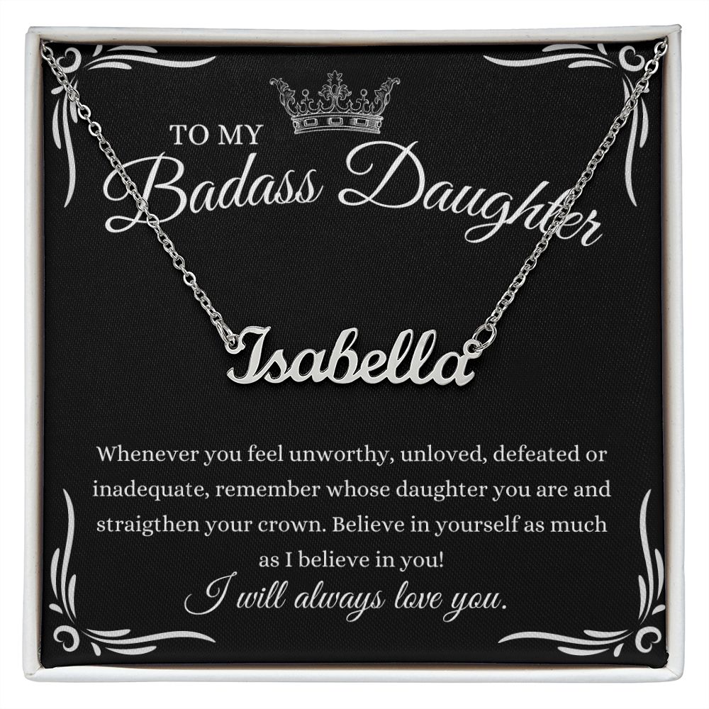 [50% OFF, GET YOURS TODAY] TO MY DAUGHTER I PERSONALIZED NAME NECKLACE I MADE & SHIPS FROM USA