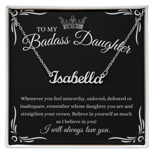 [50% OFF, GET YOURS TODAY] TO MY DAUGHTER I PERSONALIZED NAME NECKLACE I MADE & SHIPS FROM USA