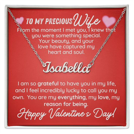 Almost Sold Out - TO MY PRECIOUS WIFE - Personalized Name Necklace