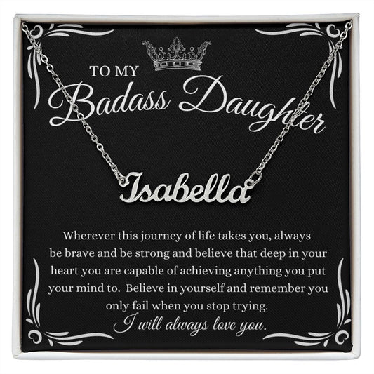 [50% OFF, GET YOURS TODAY] TO MY DAUGHTER I PERSONALIZED NAME NECKLACE I MADE & SHIPS FROM USA