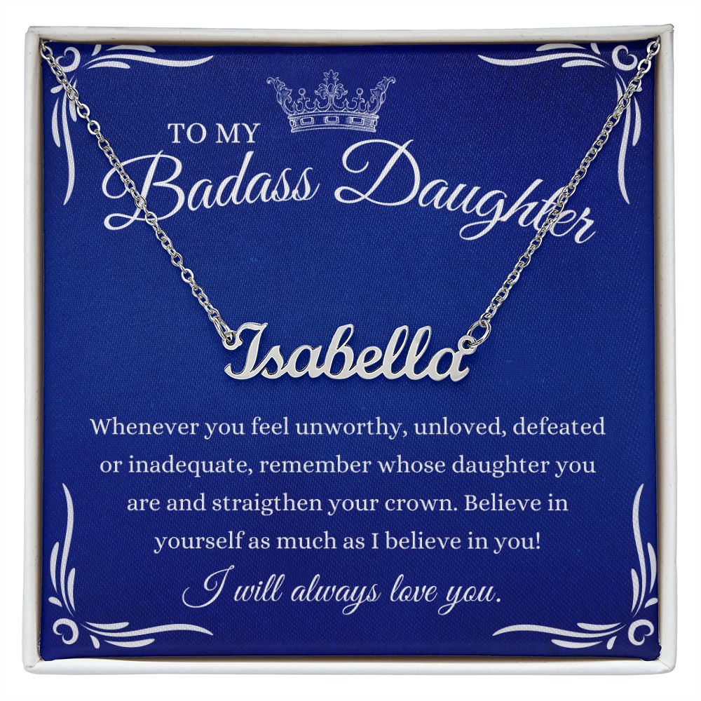 [50% OFF, TODAY ONLY] TO MY DAUGHTER I PERSONALIZED NAME NECKLACE I MADE & SHIPS FROM THE USA