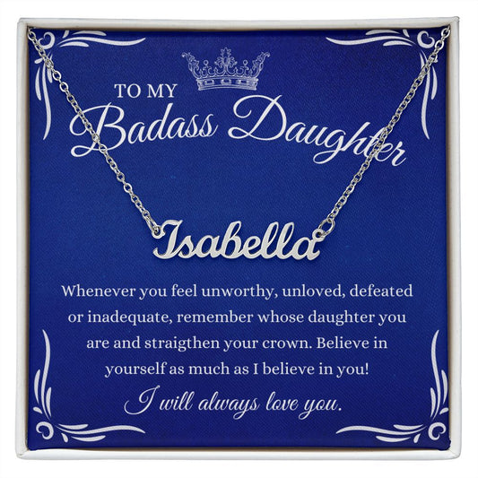 [50% OFF, TODAY ONLY] TO MY DAUGHTER I PERSONALIZED NAME NECKLACE I MADE & SHIPS FROM THE USA