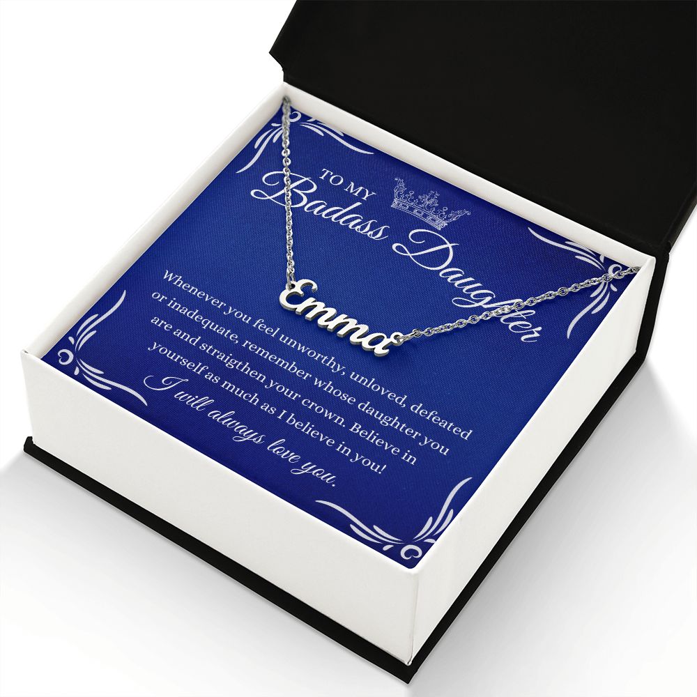 [50% OFF, TODAY ONLY] TO MY DAUGHTER I PERSONALIZED NAME NECKLACE I MADE & SHIPS FROM THE USA