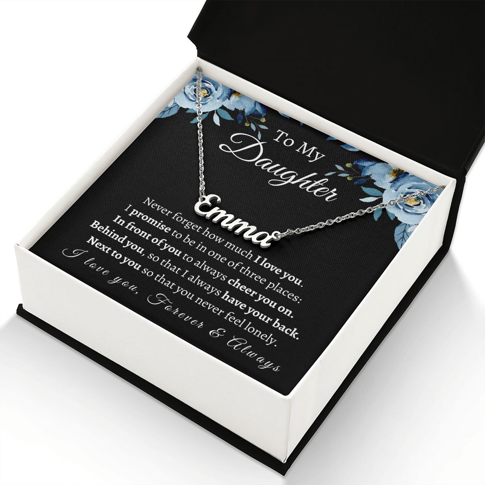 [50% OFF TODAY] TO MY DAUGHTER- PERSONALIZED NAME NECKLACE I MADE & SHIPS FROM USA