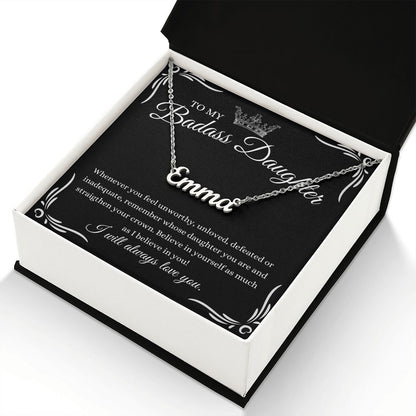 [50% OFF, GET YOURS TODAY] TO MY DAUGHTER I PERSONALIZED NAME NECKLACE I MADE & SHIPS FROM USA