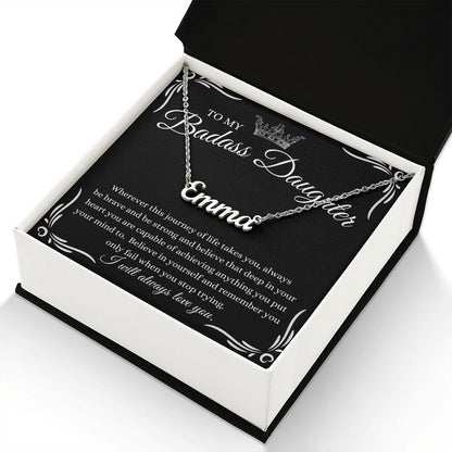[50% OFF, GET YOURS TODAY] TO MY DAUGHTER I PERSONALIZED NAME NECKLACE I MADE & SHIPS FROM USA
