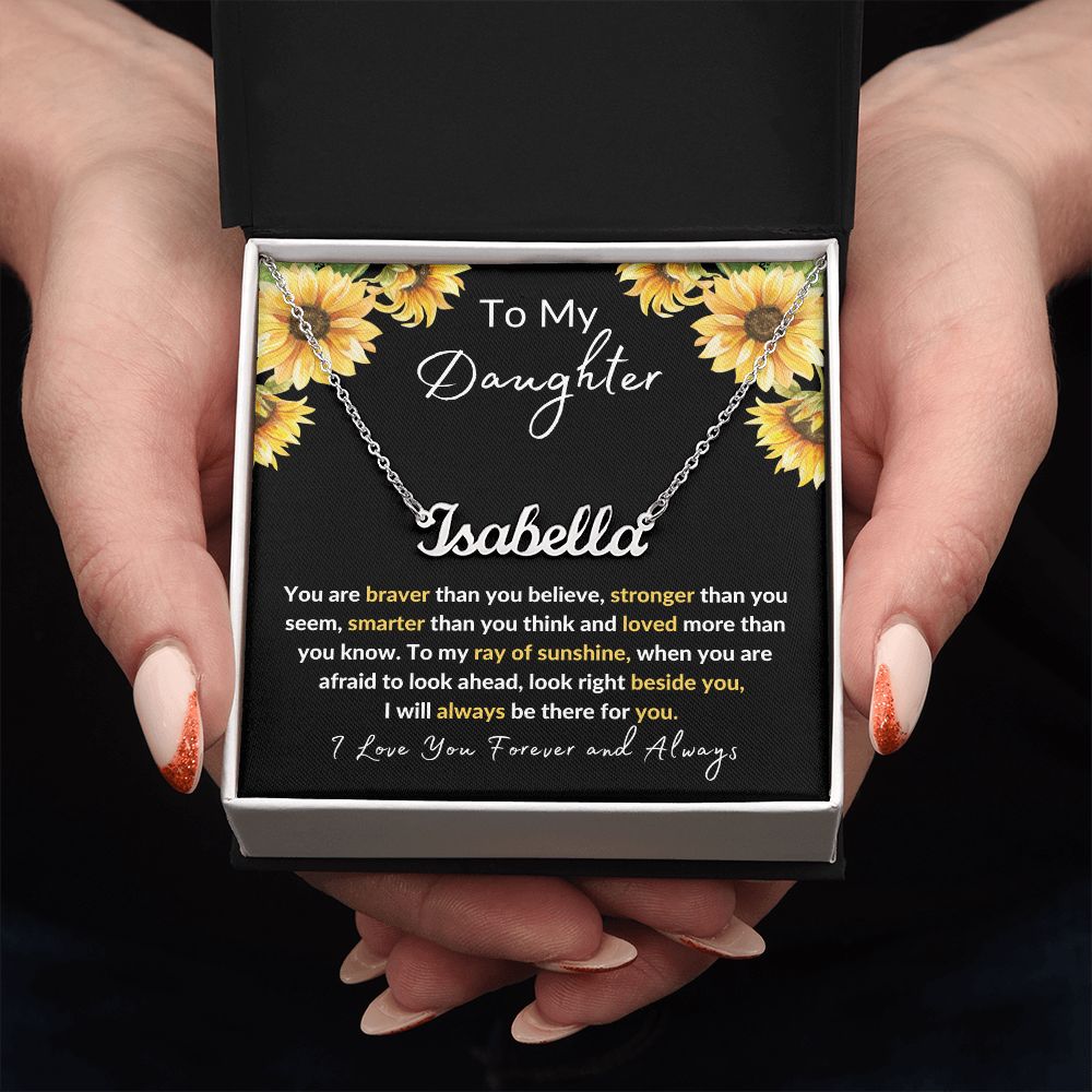 [50% OFF, GET YOURS TODAY] TO MY DAUGHTER I PERSONALIZED NAME NECKLACE I MADE & SHIPS FROM THE USA