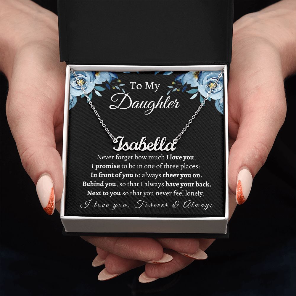 [50% OFF TODAY] TO MY DAUGHTER- PERSONALIZED NAME NECKLACE I MADE & SHIPS FROM USA