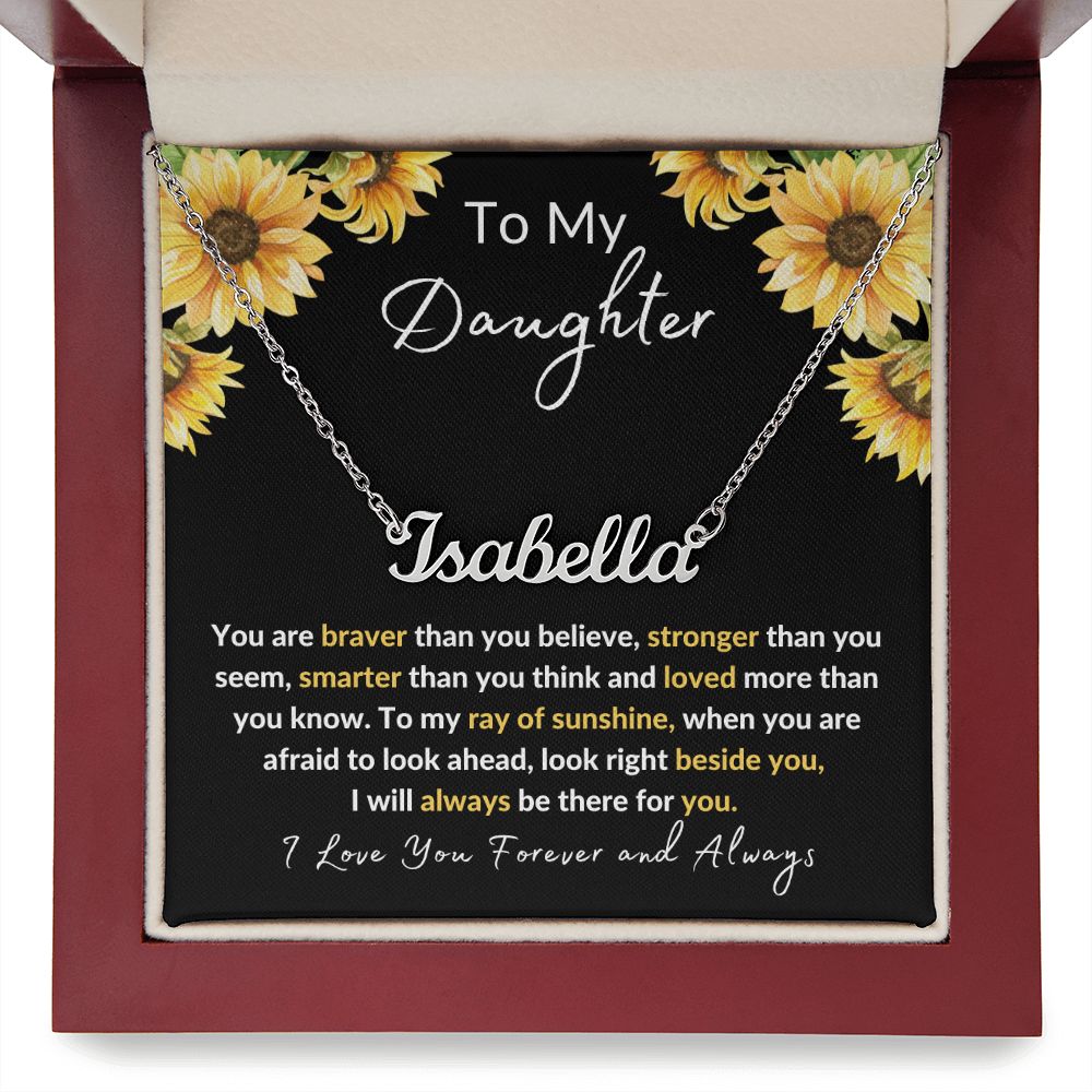 [50% OFF, GET YOURS TODAY] TO MY DAUGHTER I PERSONALIZED NAME NECKLACE I MADE & SHIPS FROM THE USA