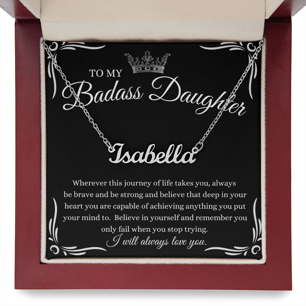 [50% OFF, GET YOURS TODAY] TO MY DAUGHTER I PERSONALIZED NAME NECKLACE I MADE & SHIPS FROM USA