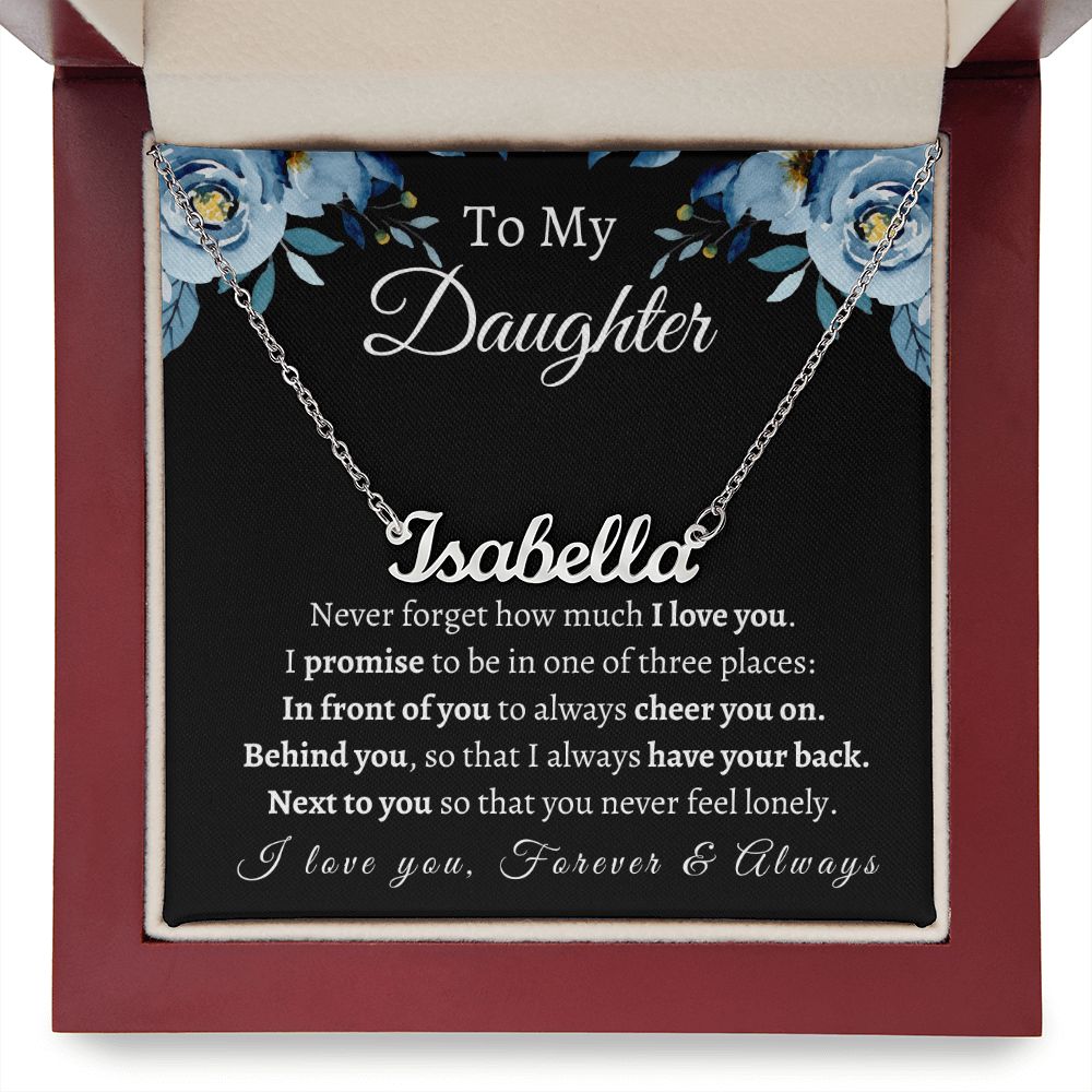 [50% OFF TODAY] TO MY DAUGHTER- PERSONALIZED NAME NECKLACE I MADE & SHIPS FROM USA