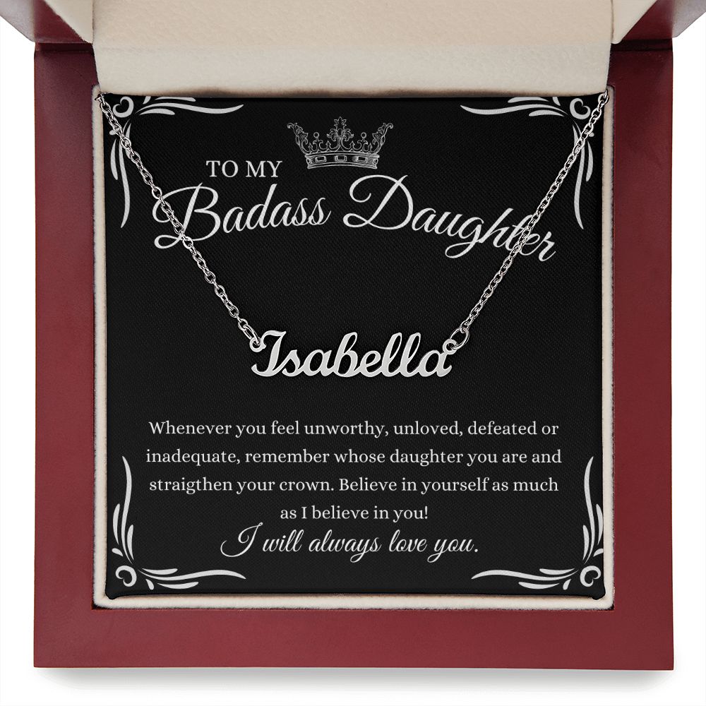 [50% OFF, GET YOURS TODAY] TO MY DAUGHTER I PERSONALIZED NAME NECKLACE I MADE & SHIPS FROM USA