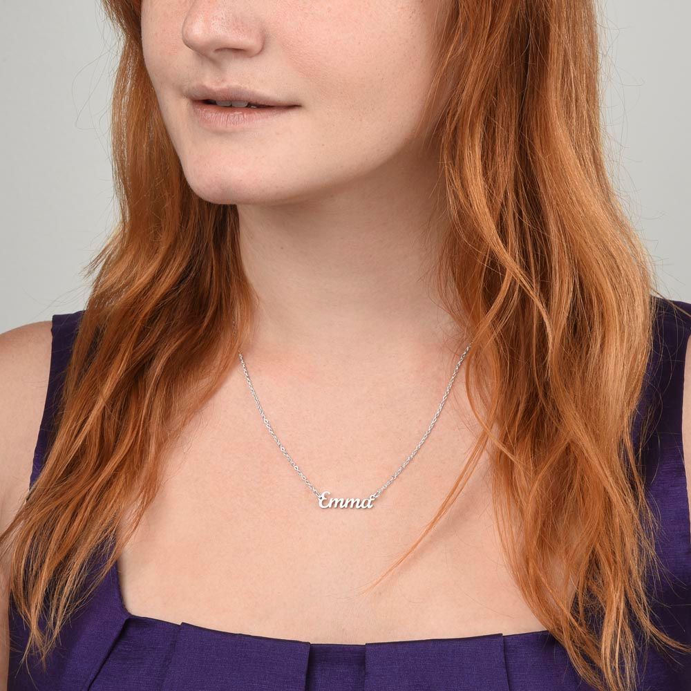 [50% OFF, GET YOURS TODAY] JUST FOR HER NAME NECKLACE ❤️ I MADE & SHIPS FROM THE USA