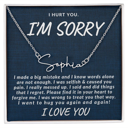 Almost Sold Out -  I AM SORRY - SIGNATURE CURSIVE NAME NECKLACE