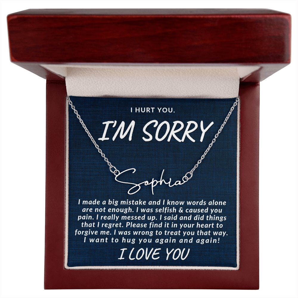 Almost Sold Out -  I AM SORRY - SIGNATURE CURSIVE NAME NECKLACE