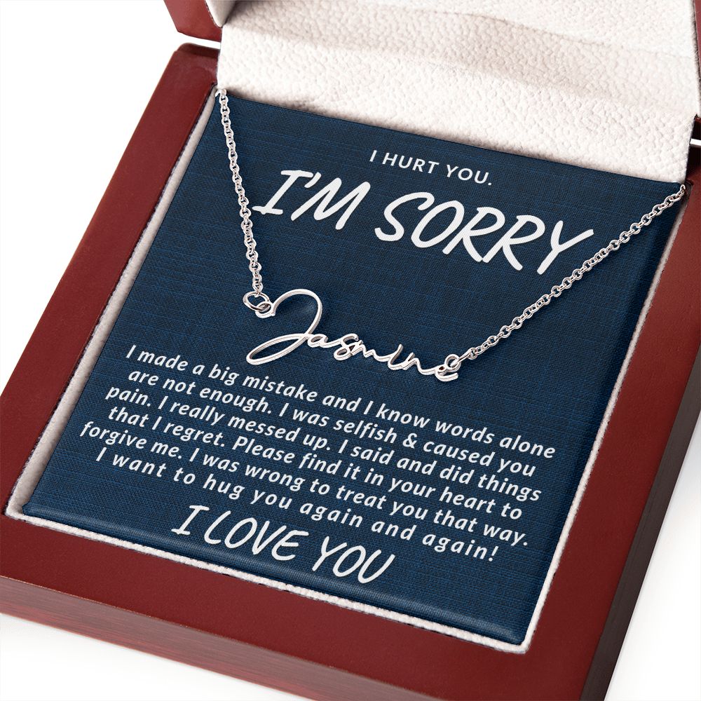 Almost Sold Out -  I AM SORRY - SIGNATURE CURSIVE NAME NECKLACE