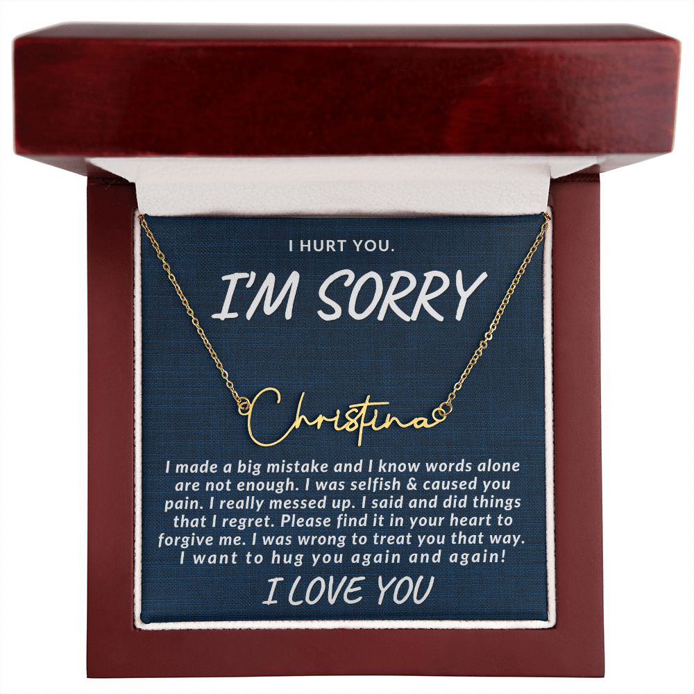 Almost Sold Out -  I AM SORRY - SIGNATURE CURSIVE NAME NECKLACE