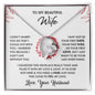 Beautiful Wife Can't Live Without You Gift - Forever Love Necklace