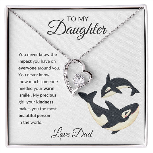 Almost Sold Out -  TO MY DAUGHTER - FOREVER LOVE NECKLACE
