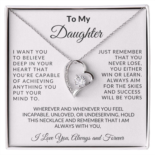 Almost Sold Out -  TO MY DAUGHTER - FOREVER LOVE NECKLACE