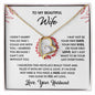 Beautiful Wife Can't Live Without You Gift - Forever Love Necklace