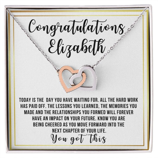 Almost Sold Out - Graduation Necklace - Interlocking Hearts Necklace