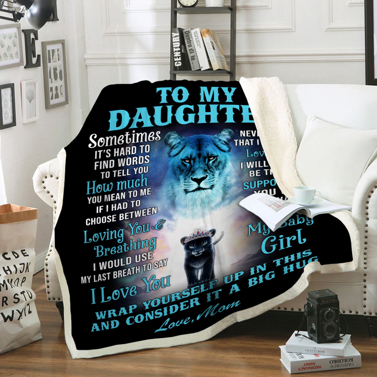 Letter To Mom Personalized 30x40 Plush Fleece Blanket