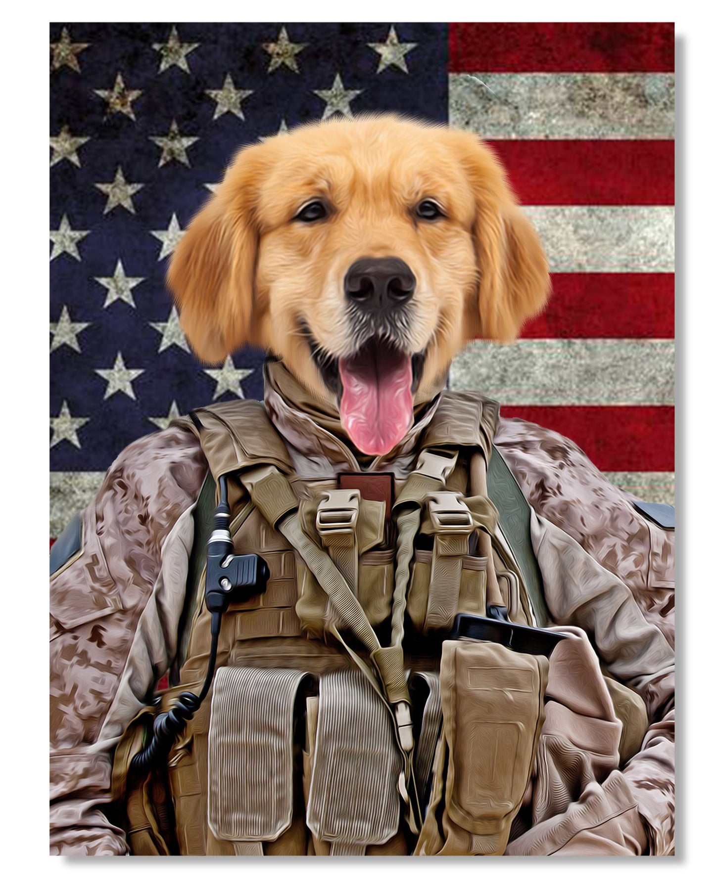SEE YOUR BELOVED DOG PROTECT YOUR BORDERS ON CANVAS